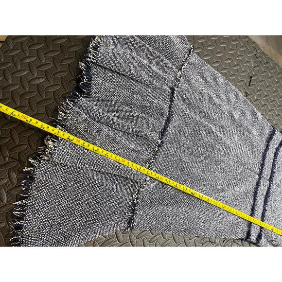 Rebecca Taylor Navy Blue and White Tweed Dress with Frayed Details Size 4‎ - Picture 9 of 9